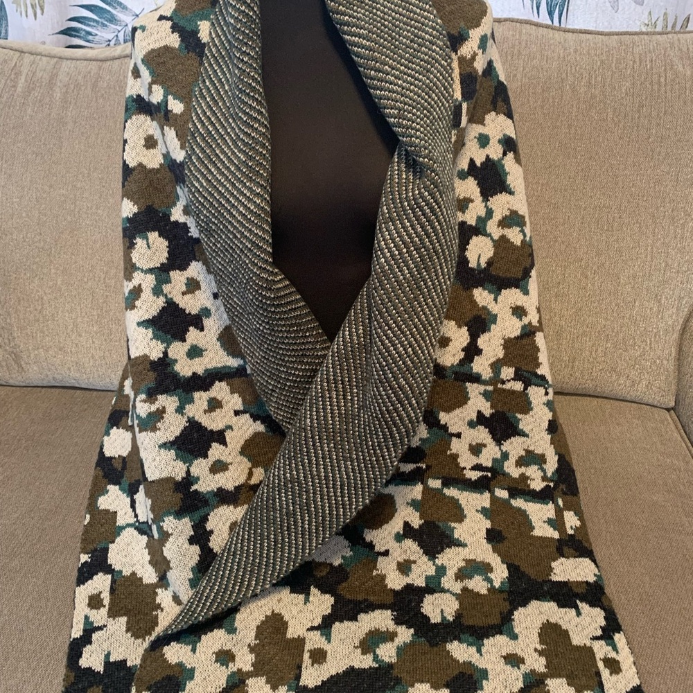 Large Floral Scarf - Reversible